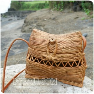 classic style rattan sling bags unique fashion design handmade